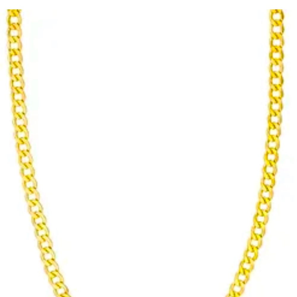 Selling a 10KT Yellow Gold 24” 7.10mm Semi solid Curb Chain